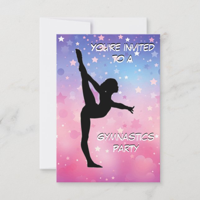 Gymnastics Party Invitation (Front)