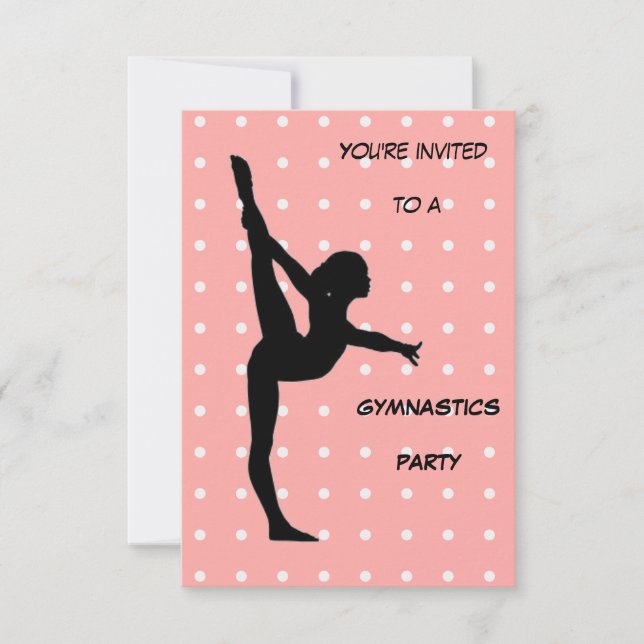 Gymnastics Party Invitation (Front)