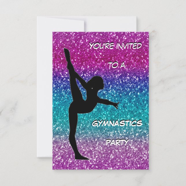 Gymnastics Party Invitation (Front)