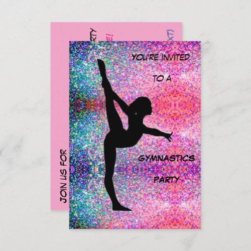 Gymnastics Party Invitation