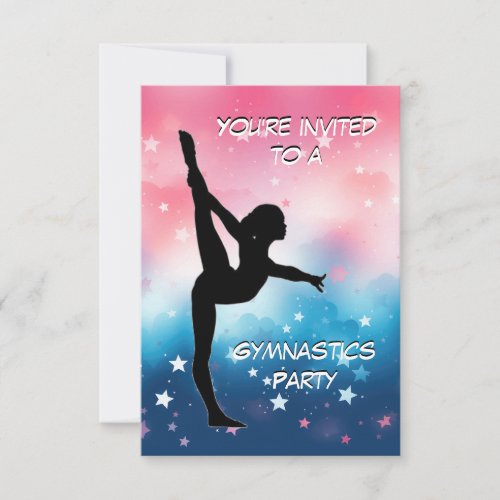 Gymnastics Party Invitation