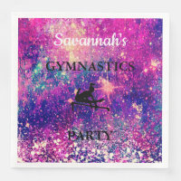 GYMNASTICS PARTY Personalized Set of 50 NAPKINS
