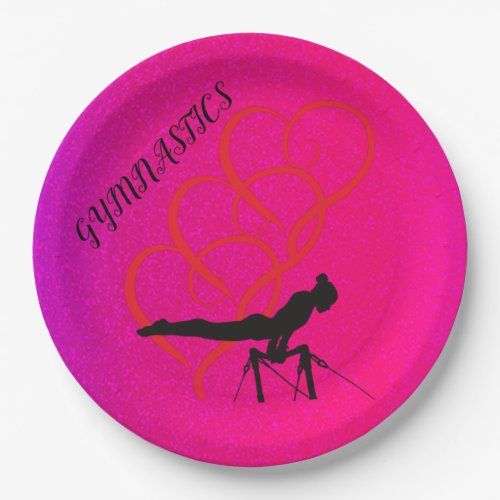 Gymnastics party plates for girls