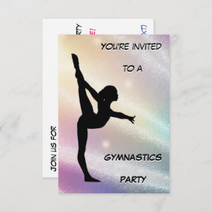 Gymnastics Party Shimmer Invitation