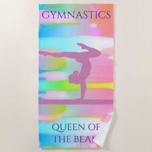 GYMNASTICS PASTEL CAMOUFLAGE BEACH TOWEL! BEACH TOWEL