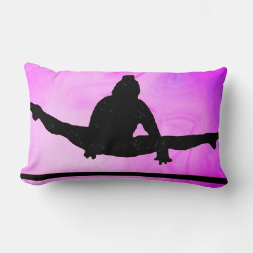 Gymnastics Pastel Uneven Bars Throw Pillow