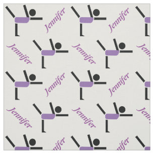 Gymnastics performer and your name personalized fabric