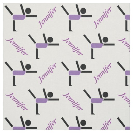 Gymnastics performer and your name personalized fabric