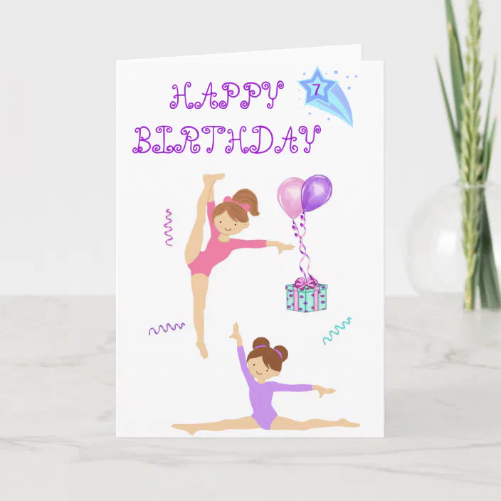 Ballerina Theme. Girl's 6th Birthday Card by Heartstrings Cards 