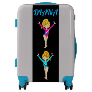 Gymnastics personalized gymnast girl's suitcase