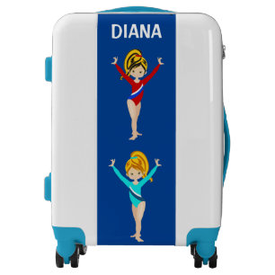 Gymnastics personalized gymnast girl's suitcase