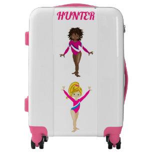 Gymnastics personalized gymnast girl's suitcase