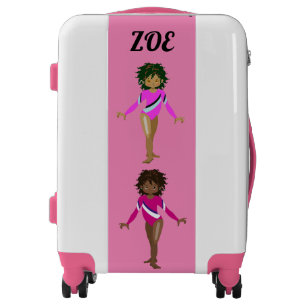 Gymnastics personalized gymnast girl's suitcase