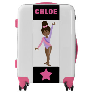 Gymnastics personalized gymnast girl's suitcase