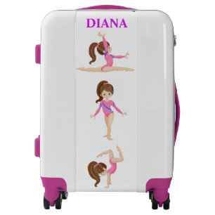 Gymnastics personalized gymnast girl's suitcase