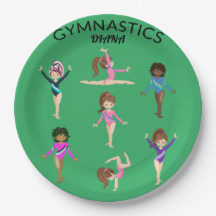 Gymnastics personalized gymnast PAPER PLATES
