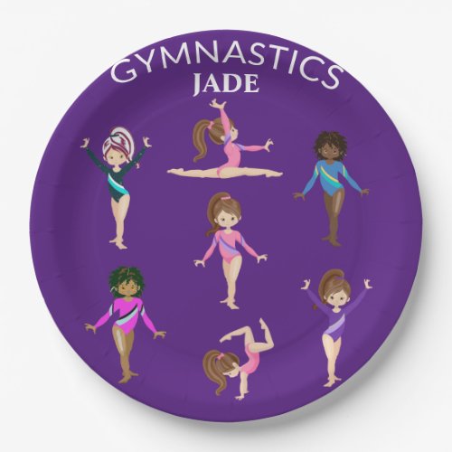Gymnastics personalized gymnast PAPER PLATES