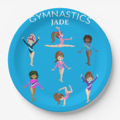 Gymnastics personalized gymnast PAPER PLATES