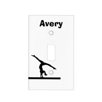 "gymnastics" Personalized Light Switch Cover by iHave2Say at Zazzle