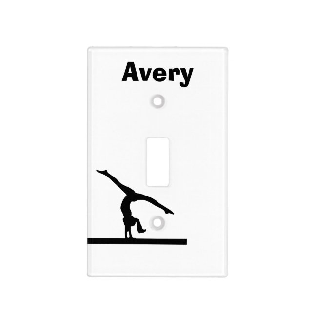 "Gymnastics" Personalized Light Switch Cover (Front)
