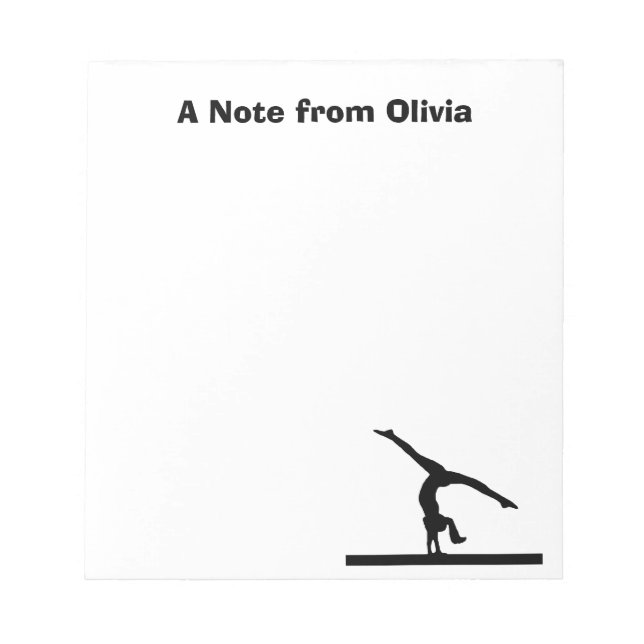 "Gymnastics" Personalized Notepad (Front)