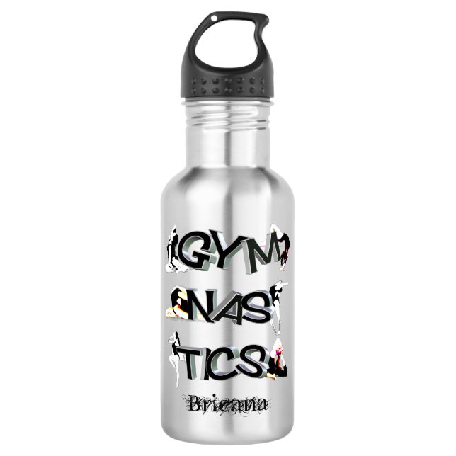 Gymnastics Personalized Water Bottle (Front)