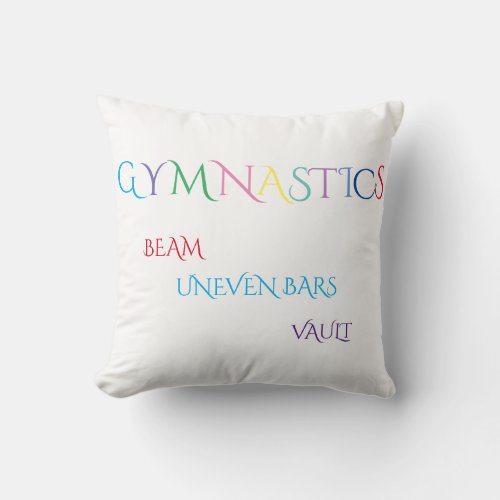 GYMNASTICS PILLOW THROW PILLOW