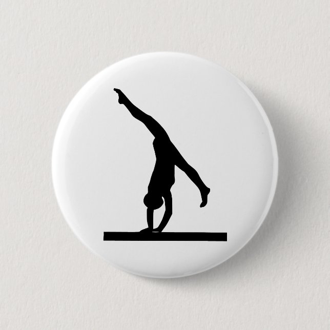 Gymnastics Pinback Button (Front)
