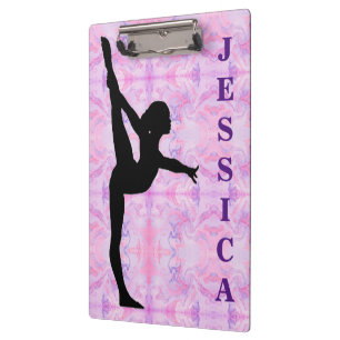 Gymnastics Pink and Purple Clipboard