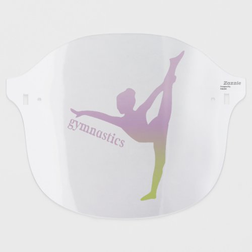 Gymnastics Pink Green Girly Cool Sports Cute Gift Face Shield