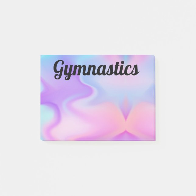 Gymnastics Pink/Purple/Blue Post-It Notes 4 x 3 (Front)