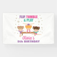 Gymnastics Pink Purple Turquoise Girl Birthday