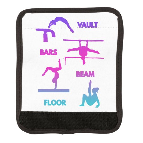 Gymnastics Pink Purple Turquoise Vault Bars Beam  Luggage Handle Wrap