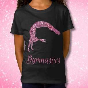 Gymnastics Pink Shimmer and Sparkle T-Shirt