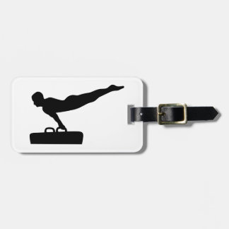 Gymnastics pommel horse luggage tag