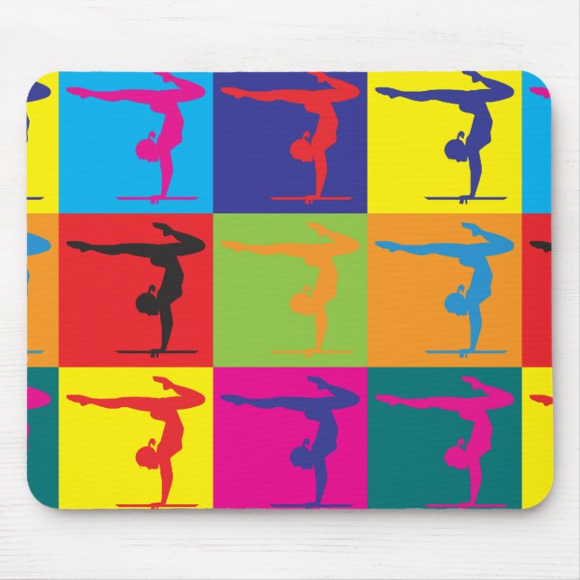 Gymnastics Pop Art Mouse Pad (Front)