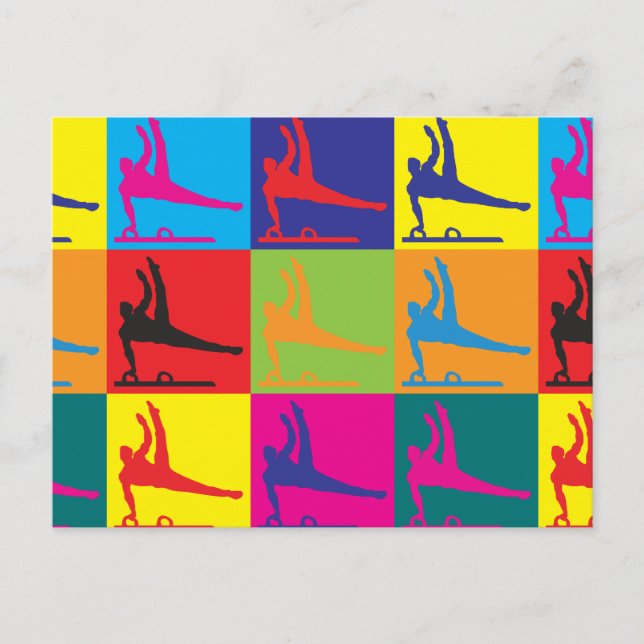 Gymnastics Pop Art Postcard (Front)