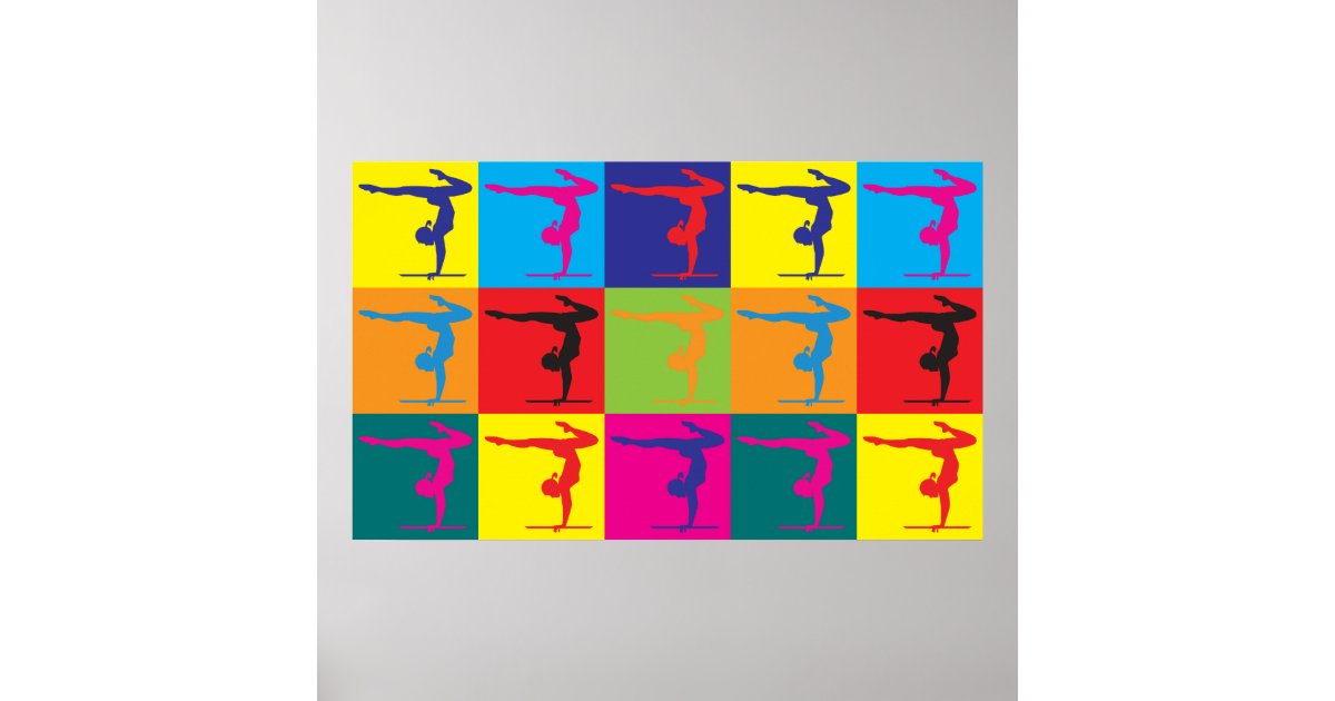 Gymnastics Pop Art Poster | Zazzle