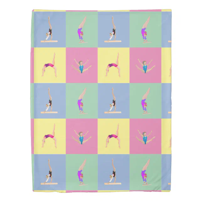 Gymnastics Poses Duvet Cover Zazzle