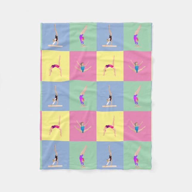 Gymnastics Poses Fleece Blanket (Front)