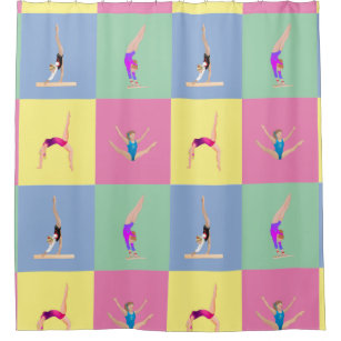 Gymnastics Poses Shower Curtain
