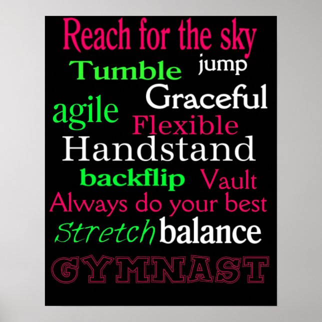 Gymnastics Poster Girl's Room (Front)