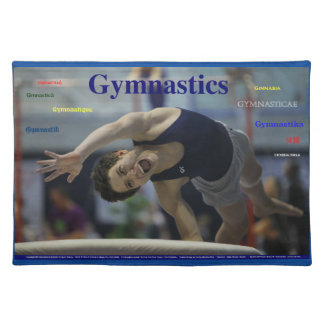 GYMNASTICS poster, Julius vaulting Cloth Placemat