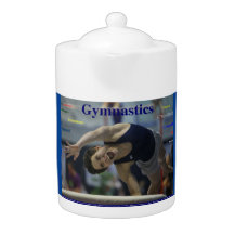GYMNASTICS poster tea pot, the vault