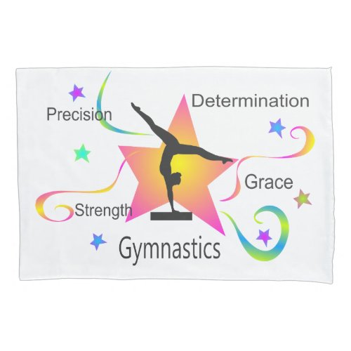 Gymnastics _ Precision Strength Determination Grac Pillow Case