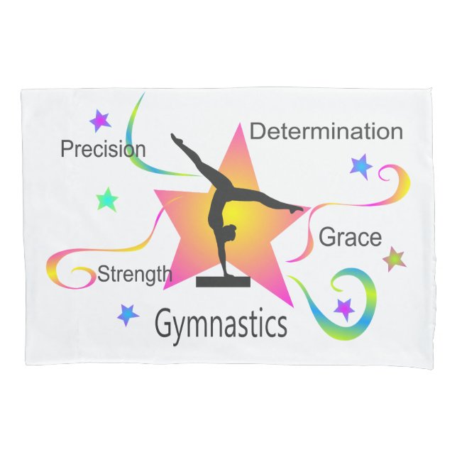 Gymnastics - Precision Strength Determination Grac Pillow Case (Front)