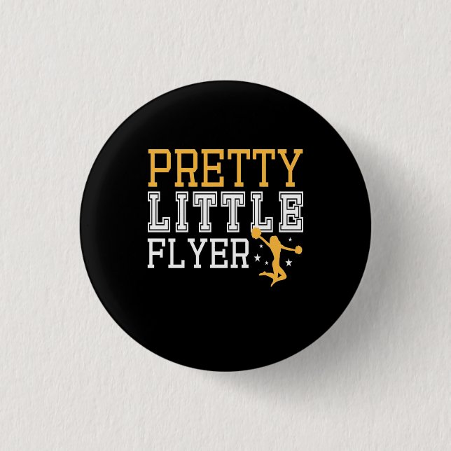 Gymnastics Pretty Little Flyer Button (Front)