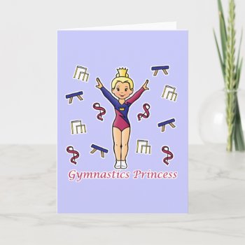 Gymnastics Princess Card by princessgrafix at Zazzle