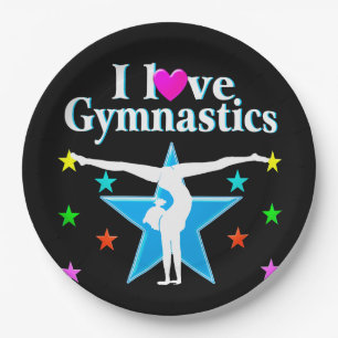 GYMNASTICS PRINCESS PAPER PLATES