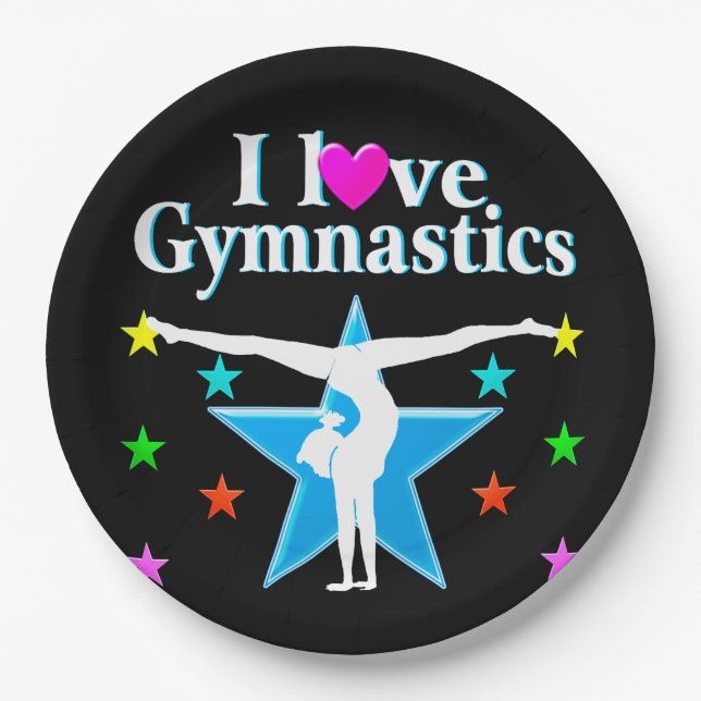 GYMNASTICS PRINCESS PAPER PLATES (Front)